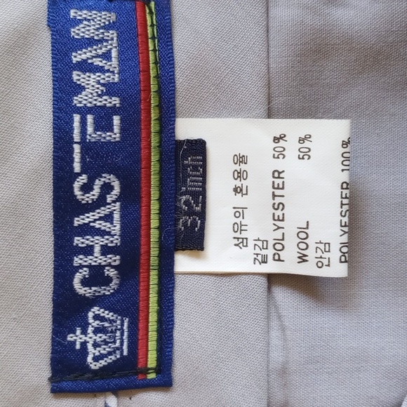 NWT Men's Chasteman Suit Blazer Pleated Pants 38R 32x32 Dark Gray Blue Pinstripe - Picture 10 of 14